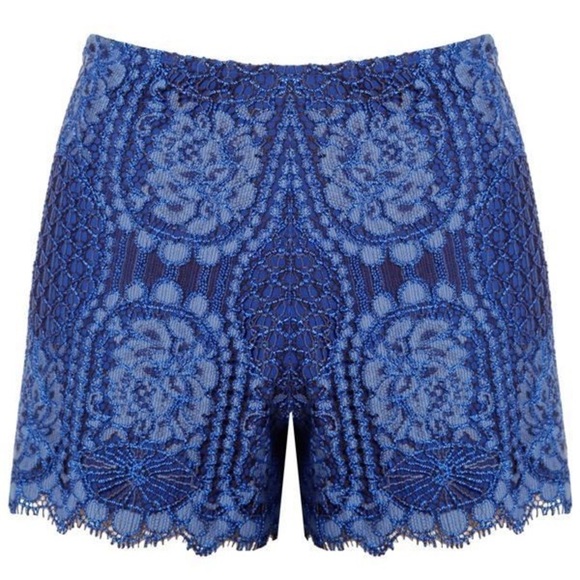 ALEXIS Gigi Shorts Passionate Blue Crochet Knit Size 24 / XS - Picture 1 of 8